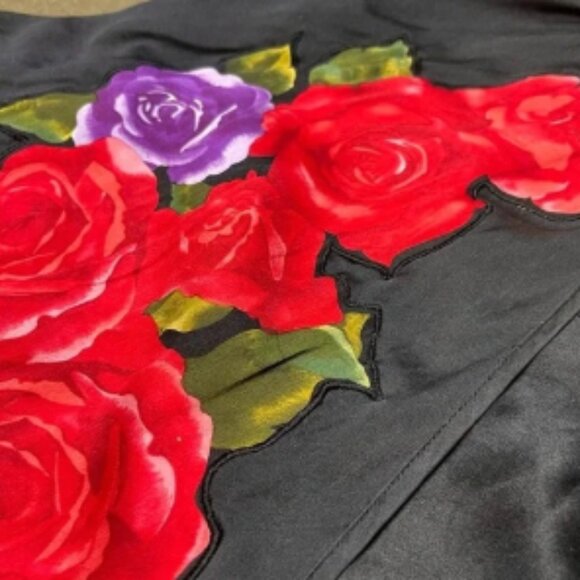 Vintage Y2K Victoria Secret Embellished Silk Floral Lingerie Slip Dress - Picture 6 of 6